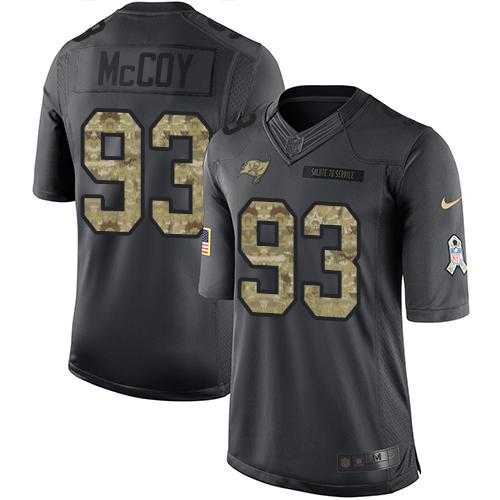 Youth Nike Tampa Bay Buccaneers #93 Gerald McCoy Anthracite Stitched NFL Limited 2016 Salute to Service Jersey