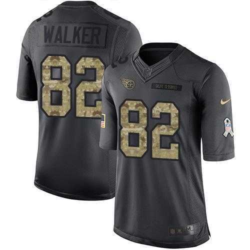 Youth Nike Tennessee Titans #82 Delanie Walker Anthracite Stitched NFL Limited 2016 Salute to Service Jersey