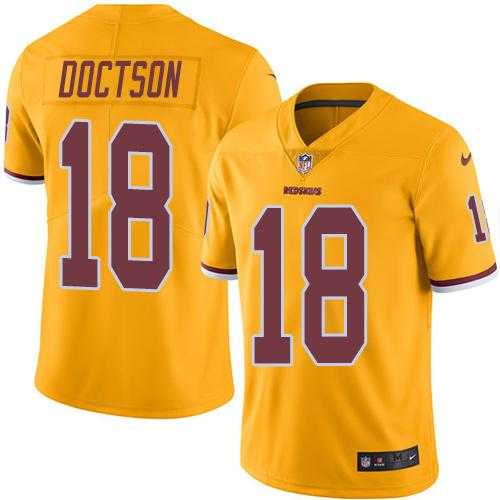 Youth Nike Washington Redskins #18 Josh Doctson Gold Stitched NFL Limited Rush Jersey