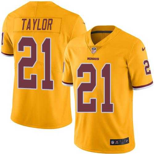 Youth Nike Washington Redskins #21 Sean Taylor Gold Stitched NFL Limited Rush Jersey