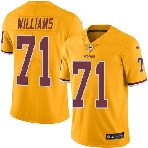 Youth Nike Washington Redskins #71 Trent Williams Gold Stitched NFL Limited Rush Jersey