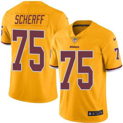 Youth Nike Washington Redskins #75 Brandon Scherff Gold Stitched NFL Limited Rush Jersey