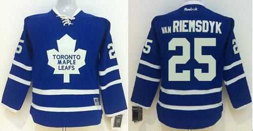 Youth Toronto Maple Leafs #25 James Van Riemsdyk Blue Home Stitched NHL Jersey