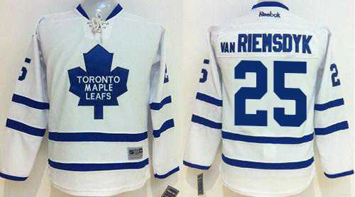 Youth Toronto Maple Leafs #25 James Van Riemsdyk White Stitched NHL Jersey