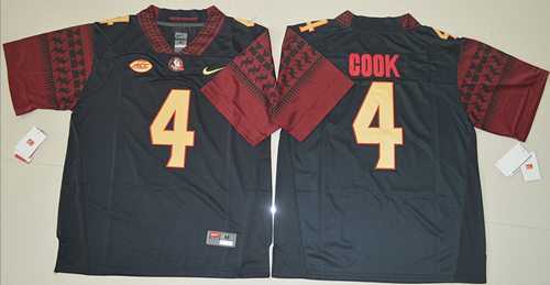 Florida State Seminoles #4 Dalvin Cook Black Stitched NCAA Jersey