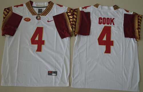 Florida State Seminoles #4 Dalvin Cook White Stitched NCAA Jersey