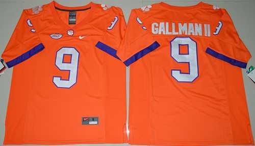 Clemson Tigers #9 Wayne Gallman II Orange Limited Stitched NCAA Jersey