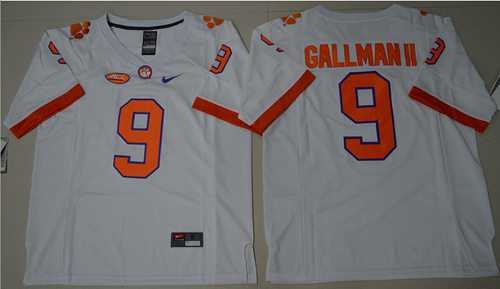 Clemson Tigers #9 Wayne Gallman II White Limited Stitched NCAA Jersey