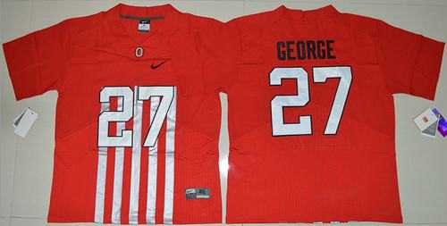 Ohio State Buckeyes #27 Eddie George Red Alternate Elite Stitched NCAA Jersey