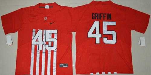 Ohio State Buckeyes #45 Archie Griffin Red Alternate Elite Stitched NCAA Jersey