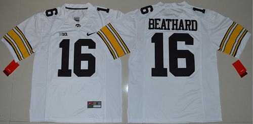 Iowa Hawkeyes #16 C. J. Beathard White Stitched NCAA Jersey