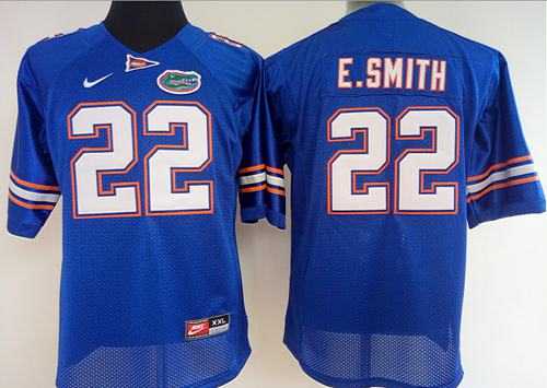 Women's Florida Gators #22 Emmitt Smith Blue Stitched NCAA Jersey