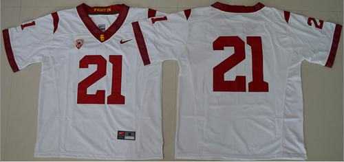 USC Trojans #21 Adoree' Jackson White PAC-12 C Patch Stitched NCAA Jersey