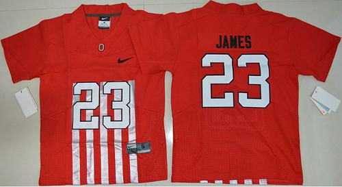 Youth Ohio State Buckeyes #23 Lebron James Red Alternate Elite Stitched NCAA Jersey