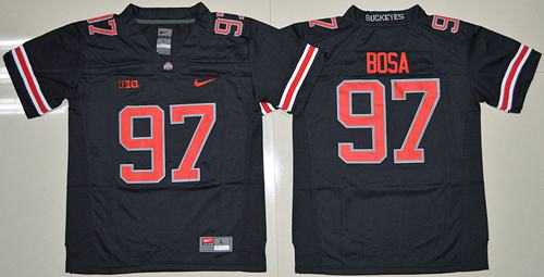 Youth Ohio State Buckeyes #97 Joey Bosa Black(Red No.) Limited Stitched NCAA Jersey