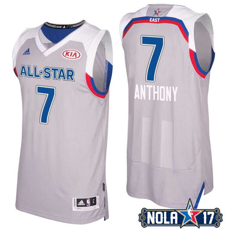 2017 All-Star Eastern Conference New York Knicks #7 Carmelo Anthony Gray Stitched NBA Jersey