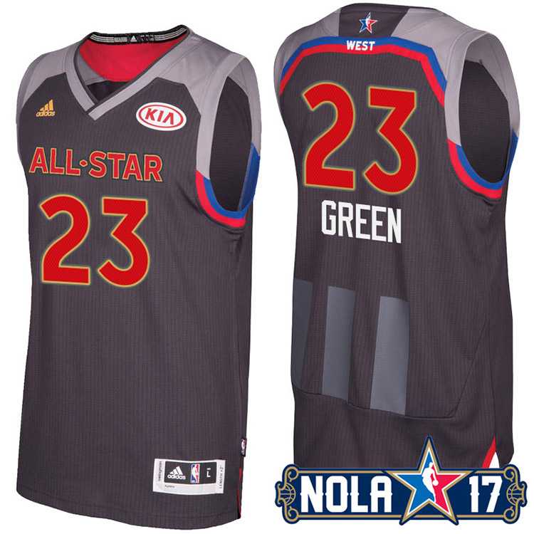 2017 All-Star Western Conference Golden State Warriors #23 Draymond Green Charcoal Stitched NBA Jersey
