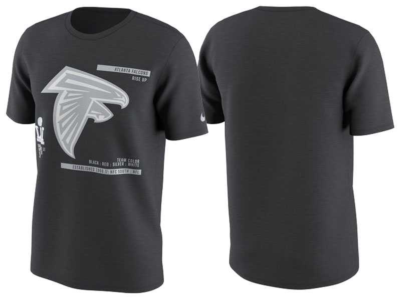 Atlanta Falcons Anthracite Super Bowl LI Bound Media Night T-Shirt