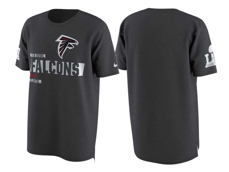 Atlanta Falcons Anthracite Super Bowl LI Bound Team Travel T-Shirt