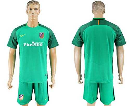Atletico Madrid Blank Green Goalkeeper Soccer Club Jersey