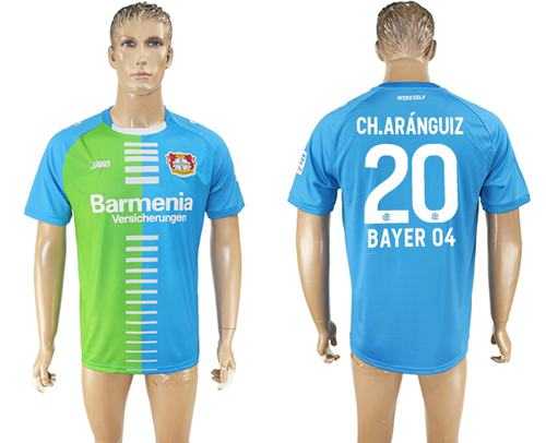 Bayer Leverkusen #20 Ch.Aranguiz Sec Away Soccer Club Jersey