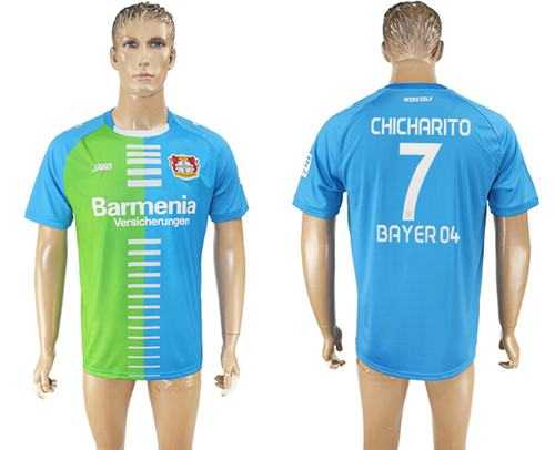 Bayer Leverkusen #7 Chicharito Sec Away Soccer Club Jersey