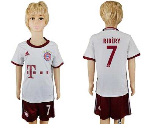 Bayern Munchen #7 Ribery SEC Away Kid Soccer Club Jersey