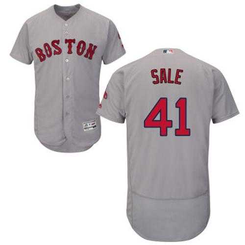 Boston Red Sox #41 Chris Sale Grey Flexbase Authentic Collection Stitched MLB Jersey Boston Red Sox #41 Chris Sale Grey Flexbase Authentic Collection Stitched MLB Jersey