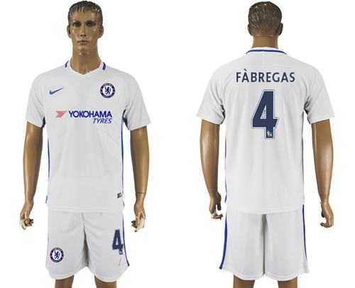 Chelsea #4 Fabregas Away Soccer Club Jersey