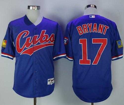 Chicago Cubs #17 Kris Bryant Blue 1994 Turn Back The Clock Stitched MLB Jersey