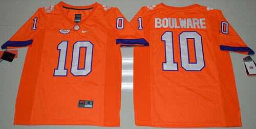 Clemson Tigers #10 Ben Boulware Orange Limited Stitched NCAA Jersey