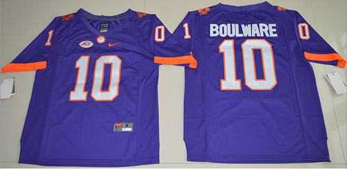 Clemson Tigers #10 Ben Boulware Purple Limited Stitched NCAA Jersey