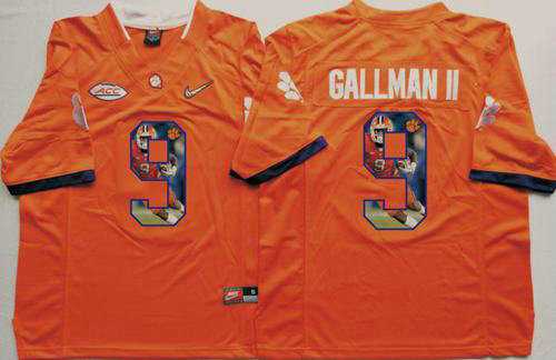 Clemson Tigers #9 Wayne Gallman II Orange Player Fashion Stitched NCAA Jersey