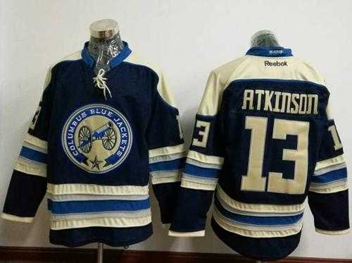 Columbus Blue Jackets #13 Cam Atkinson Navy Blue Alternate Stitched NHL Jersey