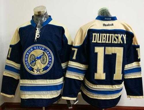 Columbus Blue Jackets #17 Brandon Dubinsky Navy Blue Alternate Stitched NHL Jersey