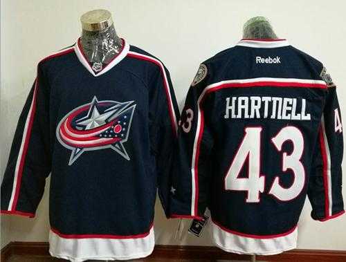 Columbus Blue Jackets #43 Scott Hartnell Navy Blue Home Stitched NHL Jersey