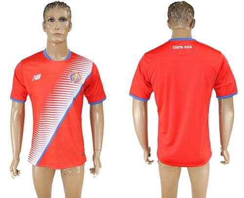 Costa Rica Blank Home Soccer Country Jersey