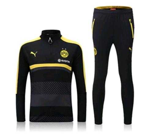 Dortmund Black Soccer Suit