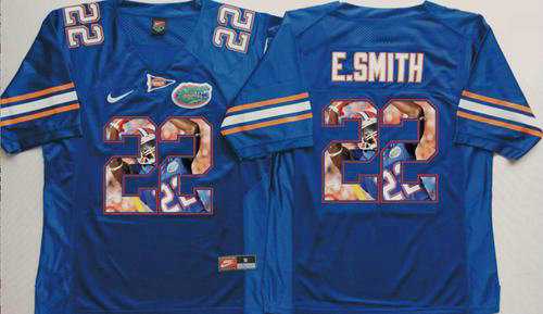 Florida Gators #22 Emmitt Smith Blue Player Fashion Stitched NCAA Jersey