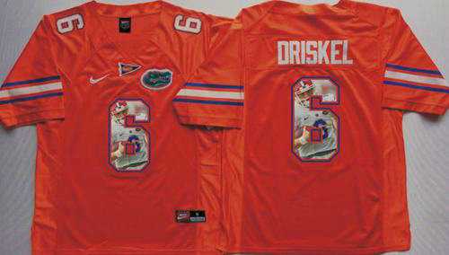 Florida Gators #6 Jeff Driskel Orange Player Fashion Stitched NCAA Jersey