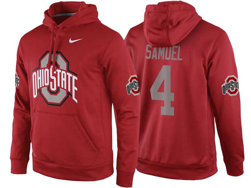 NCAA Ohio State Buckeyes #4 Curtis Samuel Red Playoff Bound Vital College Football Pullover Hoodie
