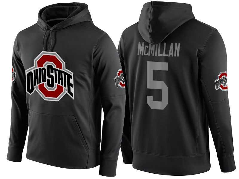 NCAA Ohio State Buckeyes #5 Raekwon McMillan Black Playoff Bound Vital College Football Pullover Hoodie