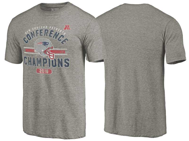 New England Patriots Gray 2016 AFC Conference Champions Vintage Snap Tri-Blend T-Shirt