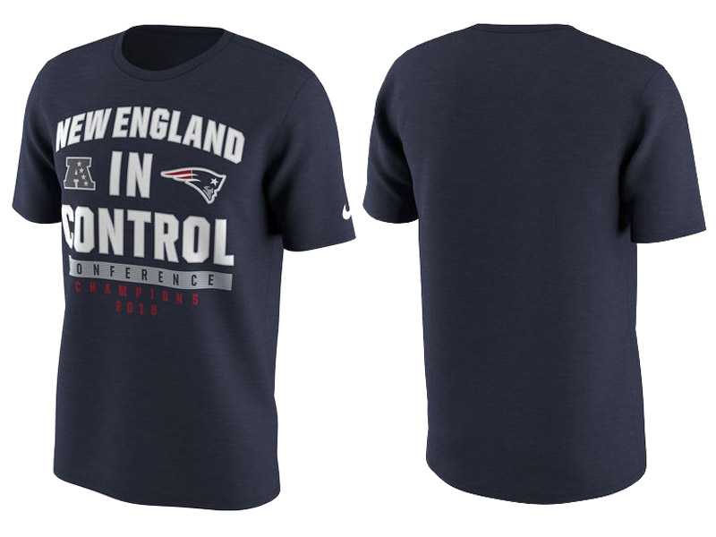 New England Patriots Navy 2016 AFC Conference Champions In Control T-Shirt