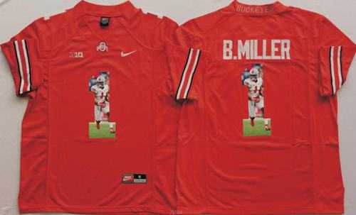 Ohio State Buckeyes #1 Braxton Miller Red Player Fashion Stitched NCAA Jersey