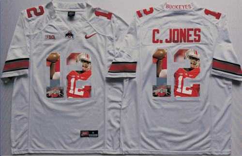 Ohio State Buckeyes #12 Cardale Jones White Player Fashion Stitched NCAA Jersey