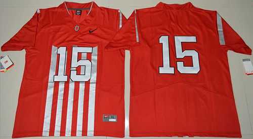 Ohio State Buckeyes #15 Ezekiel Elliott Red 1917 Throwback Limited Stitched NCAA Jersey