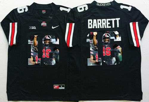 Ohio State Buckeyes #16 J. T. Barrett Black Player Fashion Stitched NCAA Jersey