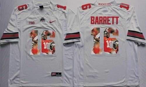 Ohio State Buckeyes #16 J. T. Barrett White Player Fashion Stitched NCAA Jersey
