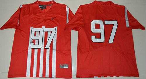 Ohio State Buckeyes #97 Joey Bosa Red 1917 Throwback Limited Stitched NCAA Jersey